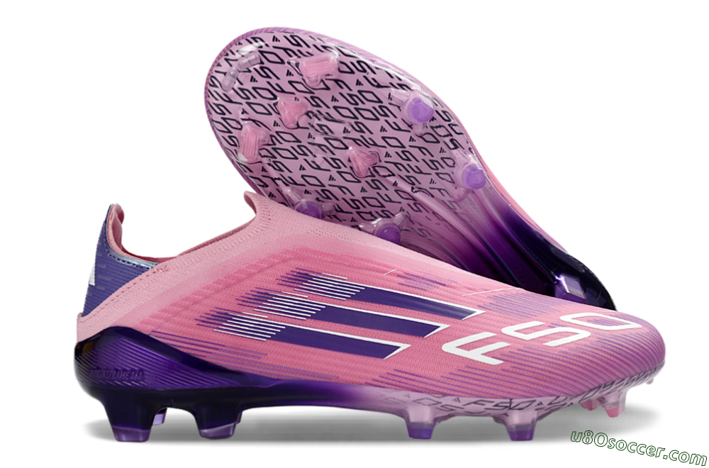 Adidas F50 Elite Laceless FG Firm Ground Soccer Cleats - Pink/Vibrant Violet/Soft Lavender 1