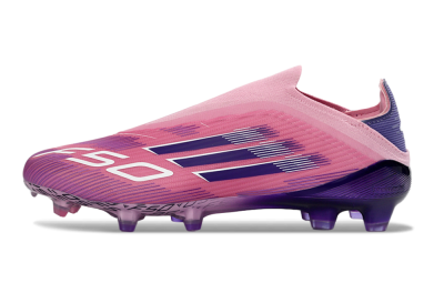 Adidas F50 Elite Laceless FG Firm Ground Soccer Cleats - Pink/Vibrant Violet/Soft Lavender