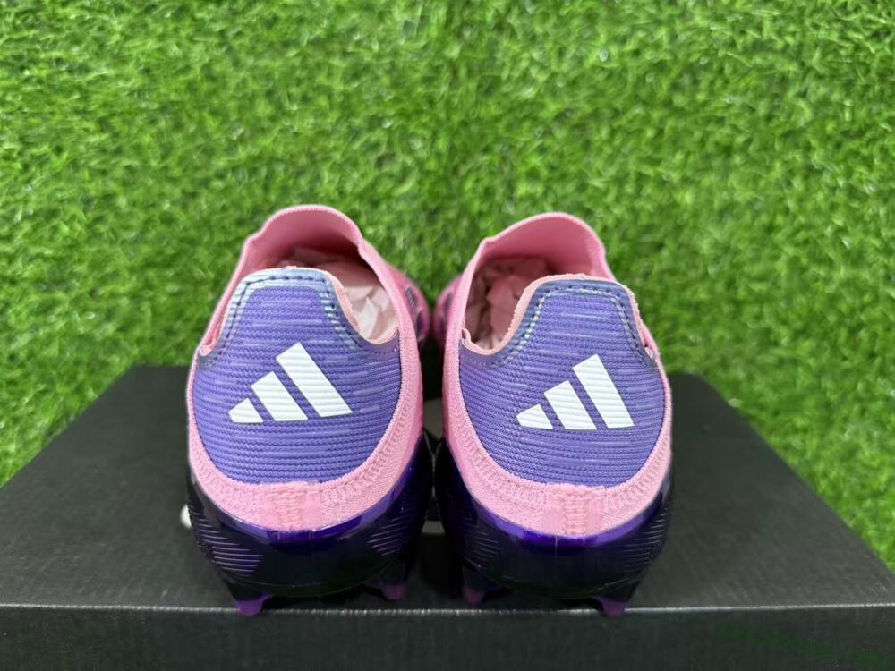 Adidas F50 Elite Laceless FG Firm Ground Soccer Cleats - Pink/Vibrant Violet/Soft Lavender