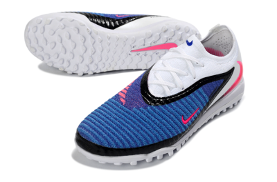 Nike Phantom 6 Elite Low TF Artificial Turf Soccer Shoes - Blue/Electric Blue/Pink Flash