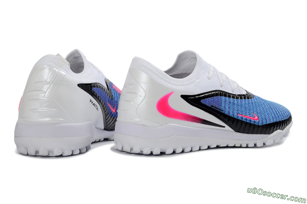 Nike Phantom 6 Elite Low TF Artificial Turf Soccer Shoes - Blue/Electric Blue/Pink Flash 7
