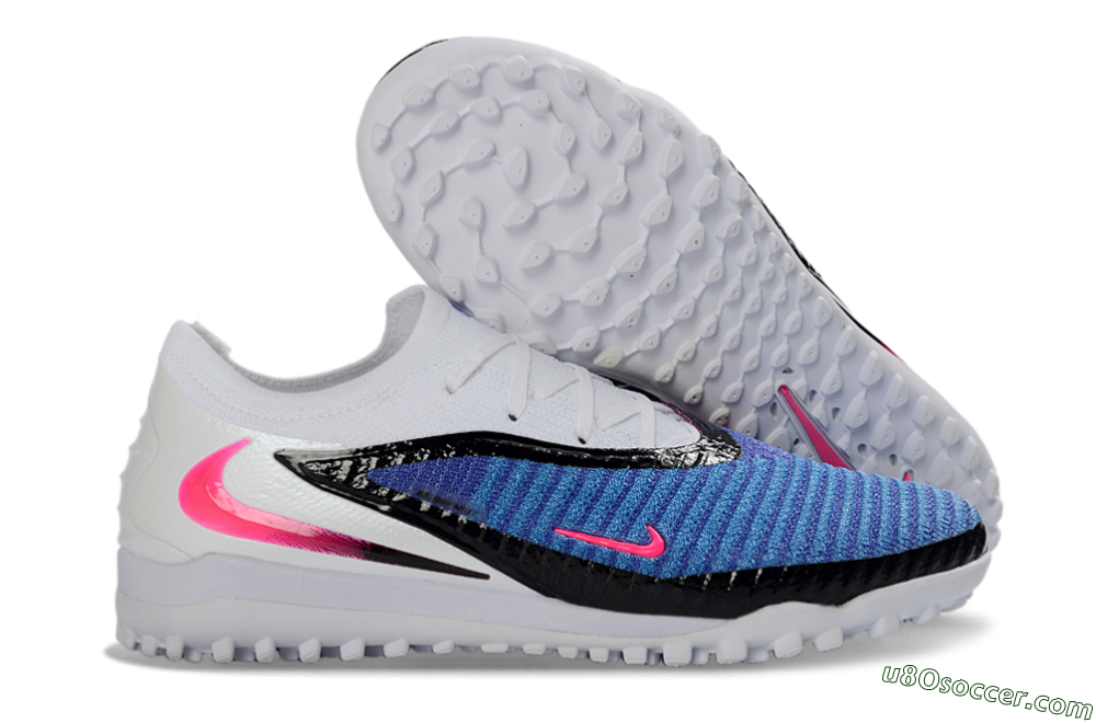Nike Phantom 6 Elite Low TF Artificial Turf Soccer Shoes - Blue/Electric Blue/Pink Flash 1