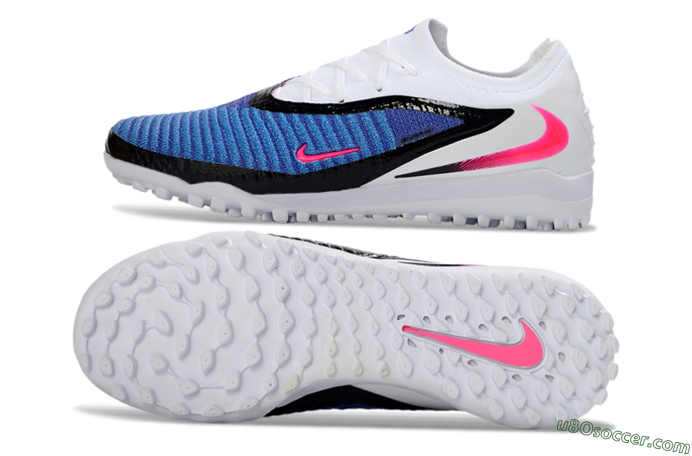 Nike Phantom 6 Elite Low TF Artificial Turf Soccer Shoes - Blue/Electric Blue/Pink Flash 0