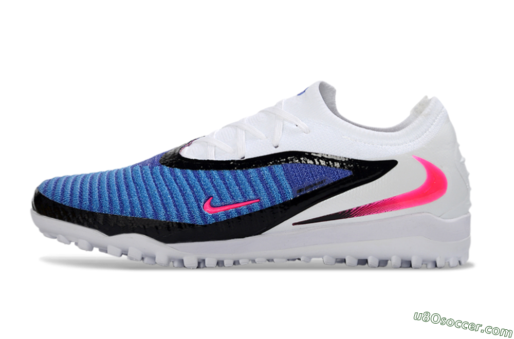 Nike Phantom 6 Elite Low TF Artificial Turf Soccer Shoes - Blue/Electric Blue/Pink Flash 2