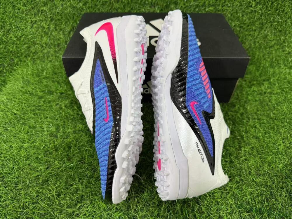 Nike Phantom 6 Elite Low TF Artificial Turf Soccer Shoes - Blue/Electric Blue/Pink Flash