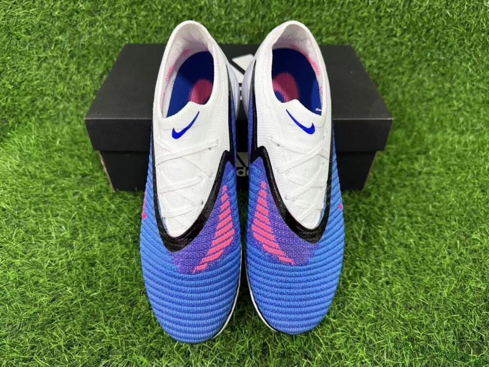 Nike Phantom 6 Elite Low TF Artificial Turf Soccer Shoes - Blue/Electric Blue/Pink Flash