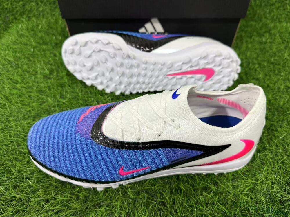 Nike Phantom 6 Elite Low TF Artificial Turf Soccer Shoes - Blue/Electric Blue/Pink Flash