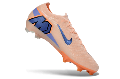 Nike Air Zoom Mercurial Vapor 16 Elite FG Firm Ground Soccer Cleats - Peach/Navy Blue/Orange
