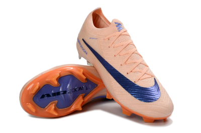 Nike Air Zoom Mercurial Vapor 16 Elite FG Firm Ground Soccer Cleats - Peach/Navy Blue/Orange