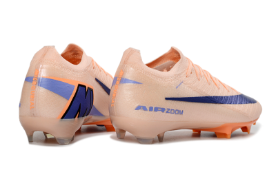 Nike Air Zoom Mercurial Vapor 16 Elite FG Firm Ground Soccer Cleats - Peach/Navy Blue/Orange