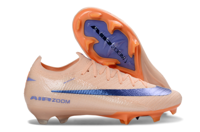 Nike Air Zoom Mercurial Vapor 16 Elite FG Firm Ground Soccer Cleats - Peach/Navy Blue/Orange