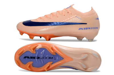 Nike Air Zoom Mercurial Vapor 16 Elite FG Firm Ground Soccer Cleats - Peach/Navy Blue/Orange
