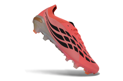 Adidas Predator 26 Elite FG Firm Ground Soccer Cleats - Pink/Vibrant Coral/Steel Gray