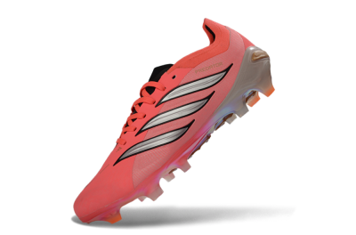 Adidas Predator 26 Elite FG Firm Ground Soccer Cleats - Pink/Vibrant Coral/Steel Gray