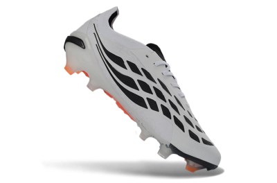 Adidas Predator 26 Elite FG Firm Ground Soccer Cleats - White/Electric Orange/Black