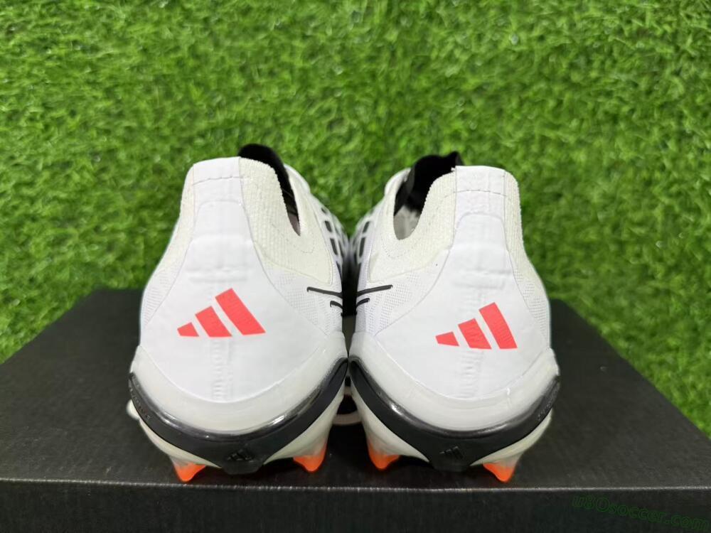 Adidas Predator 26 Elite FG Firm Ground Soccer Cleats - White/Electric Orange/Black