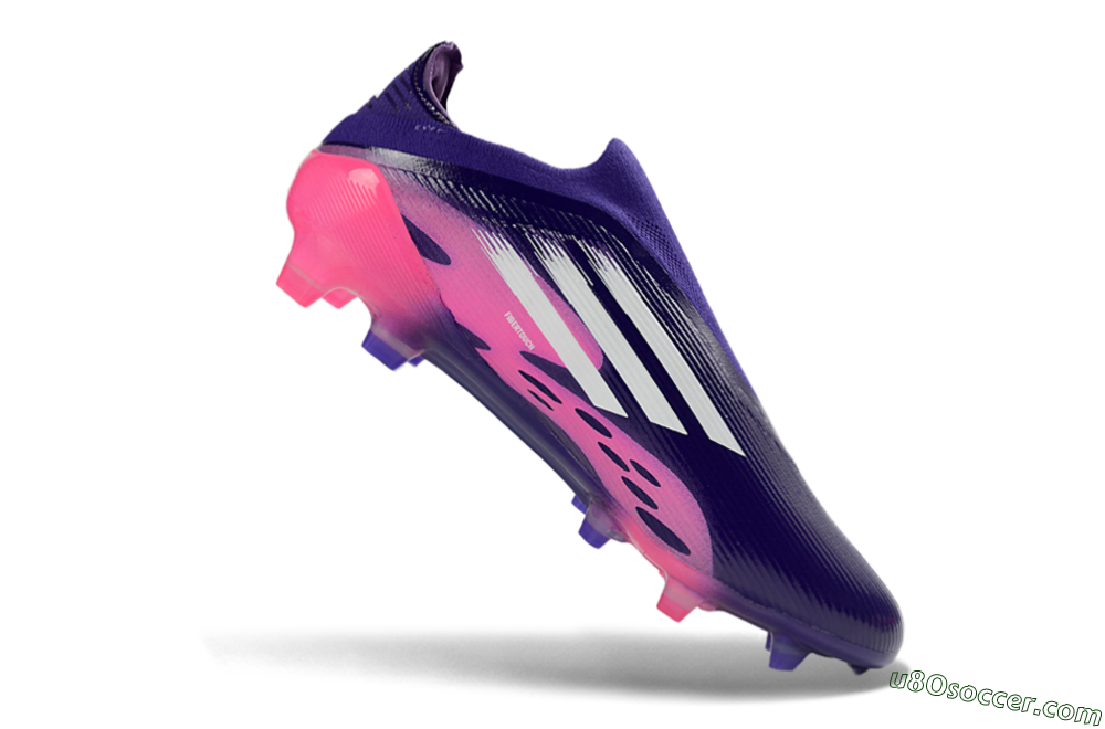 Adidas F50 Elite Laceless FG Firm Ground Soccer Cleats - Purple/Vibrant Pink/Deep Purple 4