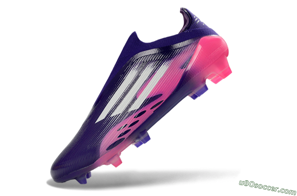 Adidas F50 Elite Laceless FG Firm Ground Soccer Cleats - Purple/Vibrant Pink/Deep Purple 5