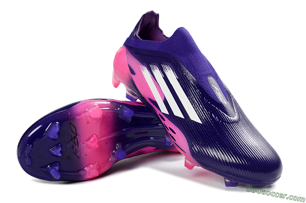 Adidas F50 Elite Laceless FG Firm Ground Soccer Cleats - Purple/Vibrant Pink/Deep Purple 3