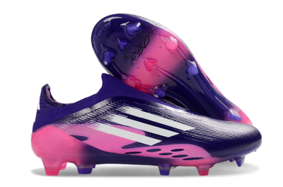 Adidas F50 Elite Laceless FG Firm Ground Soccer Cleats - Purple/Vibrant Pink/Deep Purple