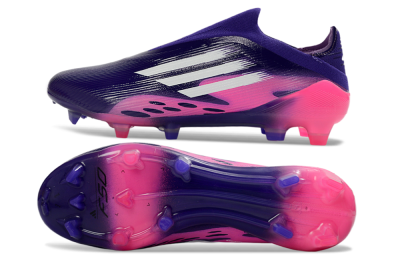 Adidas F50 Elite Laceless FG Firm Ground Soccer Cleats - Purple/Vibrant Pink/Deep Purple