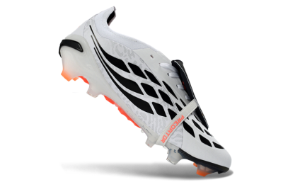 Adidas Predator 26 Elite Fold-Over Tongue FG Firm Ground Soccer Cleats - White/Electric Pink/Deep Purple