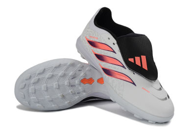 Adidas Predator 26 Elite Fold-Over Tongue TF Artificial Turf Soccer Shoes - White/Electric Pink/Deep Purple