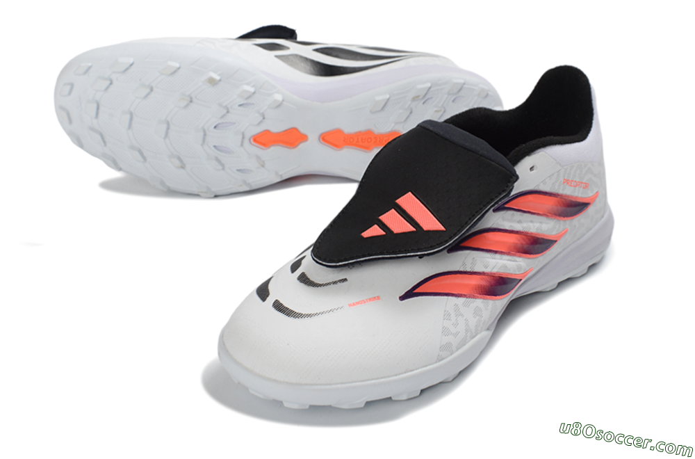 Adidas Predator 26 Elite Fold-Over Tongue TF Artificial Turf Soccer Shoes - White/Electric Pink/Deep Purple 3