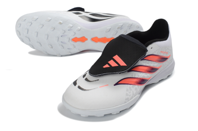 Adidas Predator 26 Elite Fold-Over Tongue TF Artificial Turf Soccer Shoes - White/Electric Pink/Deep Purple