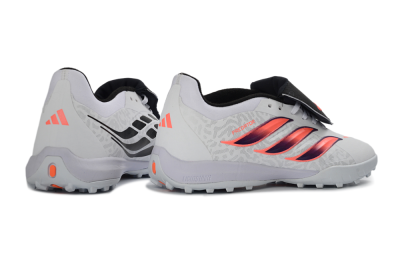 Adidas Predator 26 Elite Fold-Over Tongue TF Artificial Turf Soccer Shoes - White/Electric Pink/Deep Purple