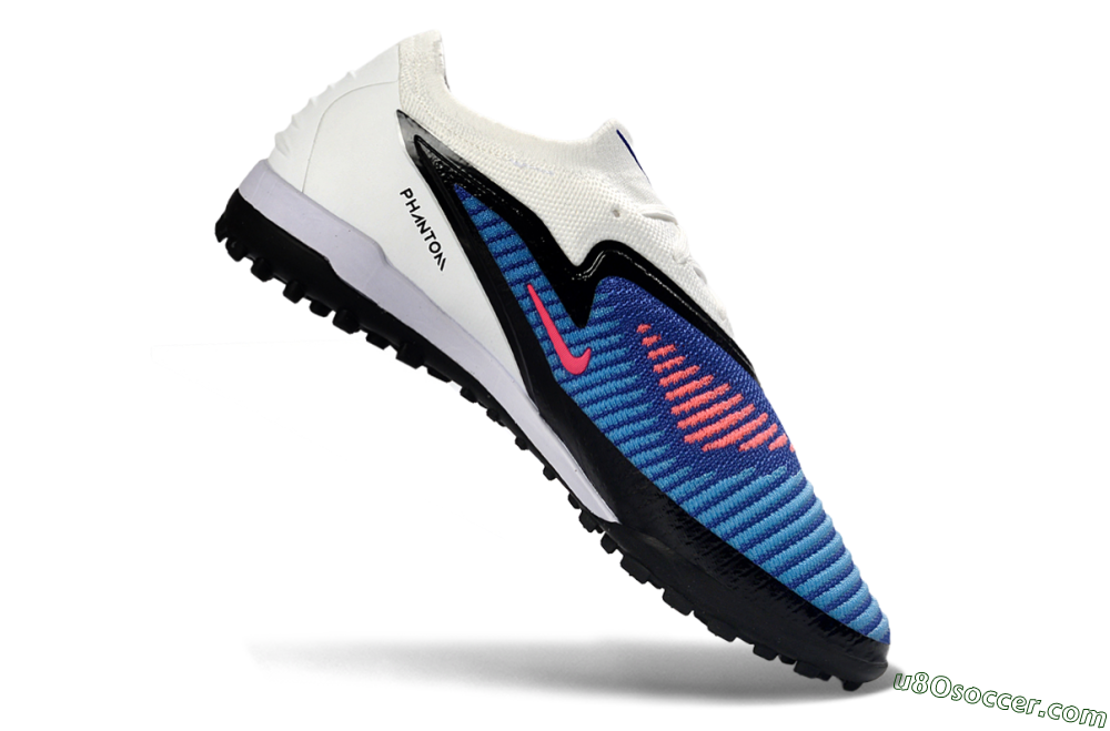 Nike Phantom 6 Elite Low TF Artificial Turf Soccer Shoes - Blue/Electric Blue/Pink Blast 4