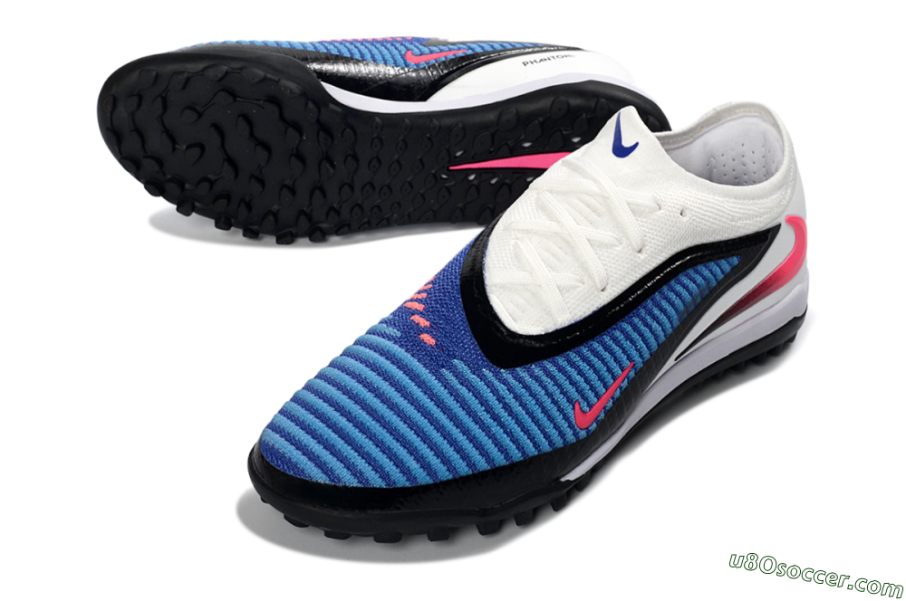 Nike Phantom 6 Elite Low TF Artificial Turf Soccer Shoes - Blue/Electric Blue/Pink Blast 3