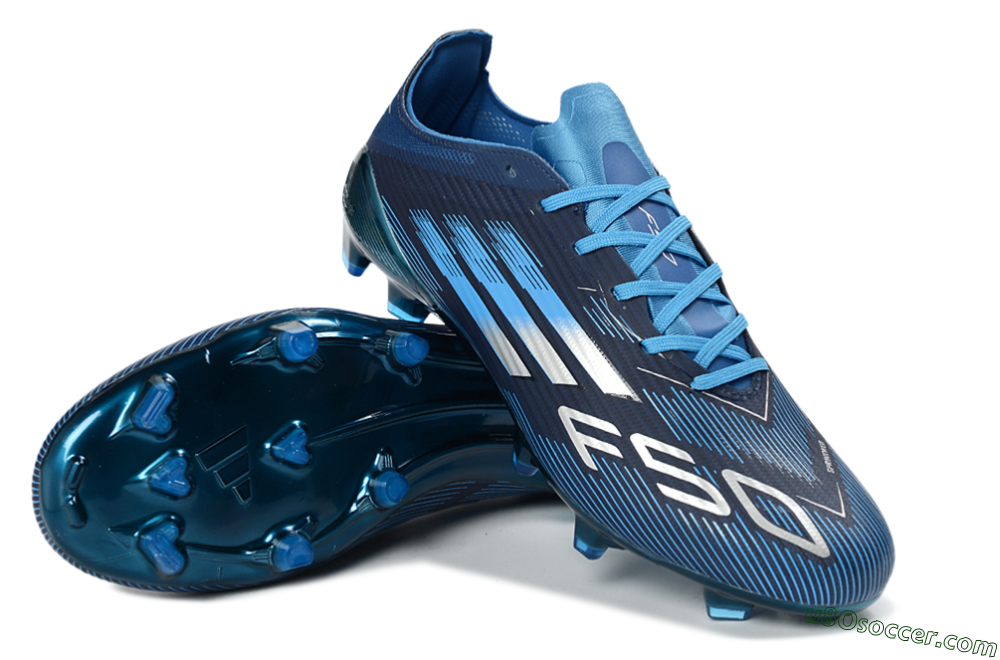 Adidas F50 Elite FG Firm Ground Soccer Cleats - Blue/Deep Ocean/Sky Blue 4