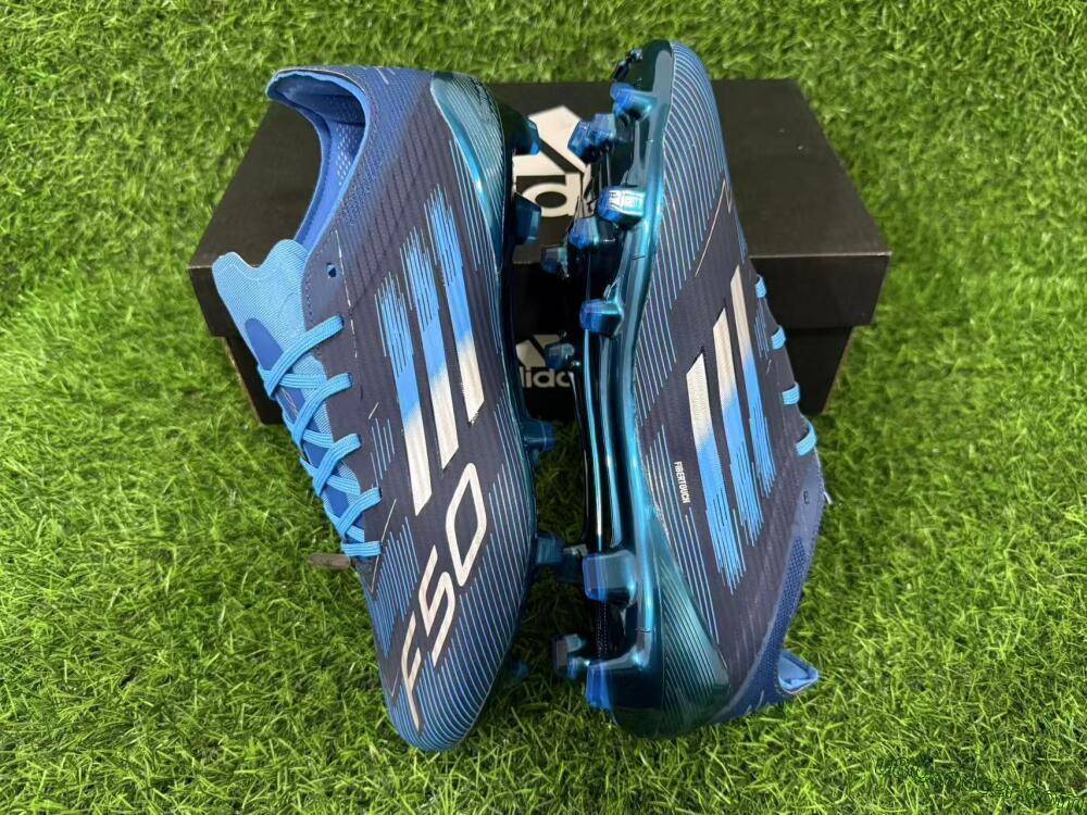 Adidas F50 Elite FG Firm Ground Soccer Cleats - Blue/Deep Ocean/Sky Blue 8