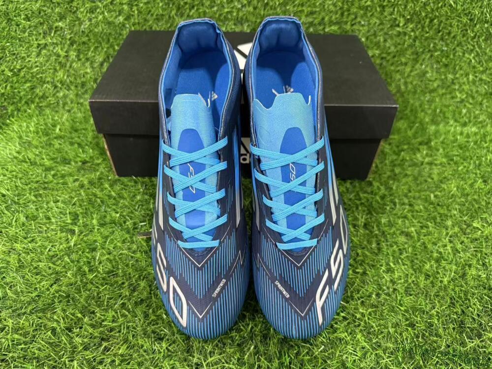 Adidas F50 Elite FG Firm Ground Soccer Cleats - Blue/Deep Ocean/Sky Blue 11