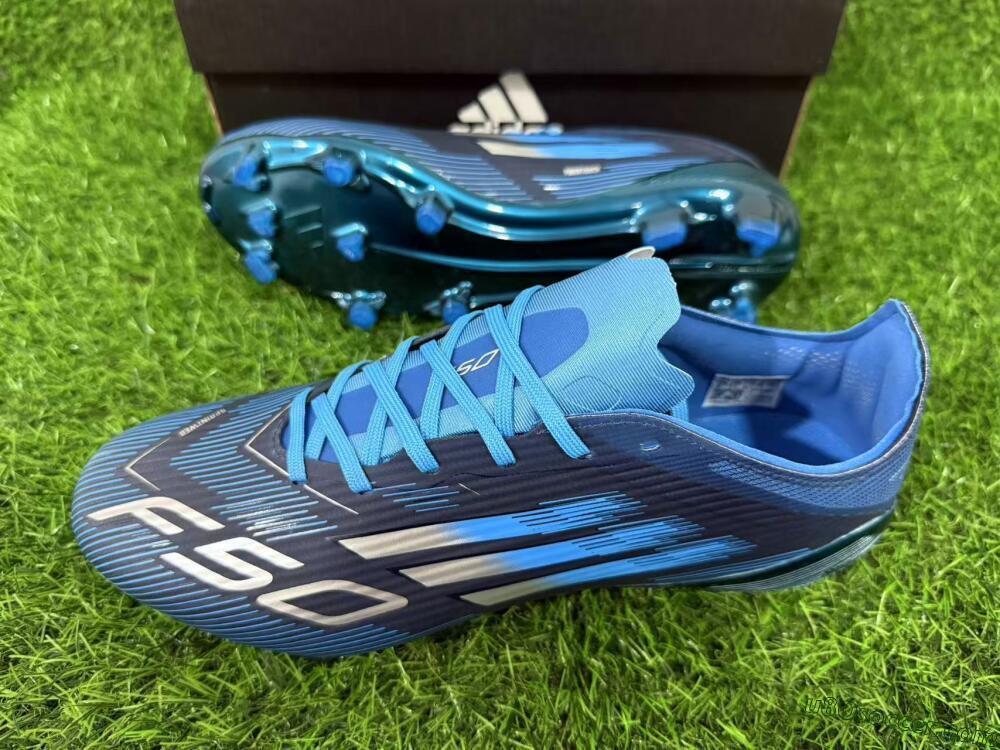 Adidas F50 Elite FG Firm Ground Soccer Cleats - Blue/Deep Ocean/Sky Blue 12
