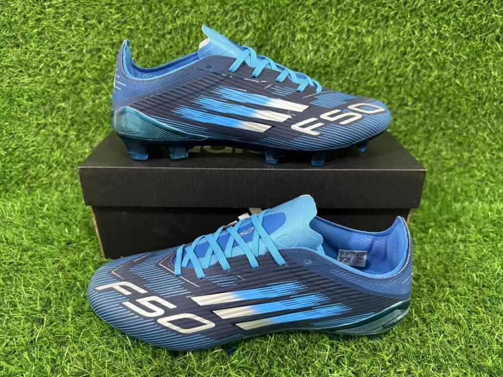 Adidas F50 Elite FG Firm Ground Soccer Cleats - Blue/Deep Ocean/Sky Blue 14