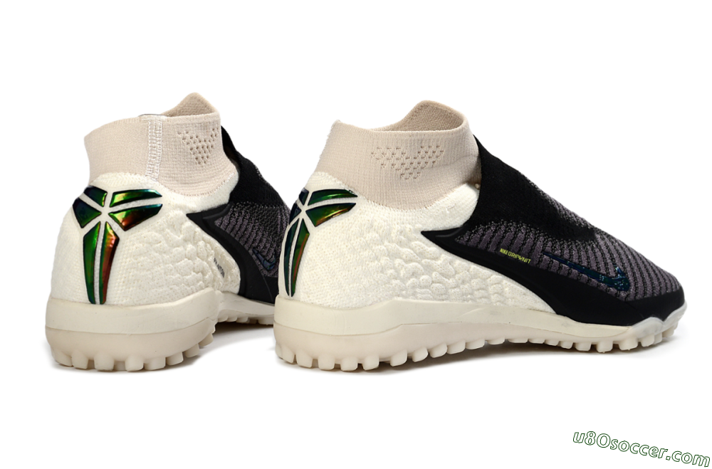 Nike Phantom 6 Elite High TF Artificial Turf Soccer Shoes - Black/Charcoal Grey/White 6