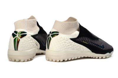 Nike Phantom 6 Elite High TF Artificial Turf Soccer Shoes - Black/Charcoal Grey/White