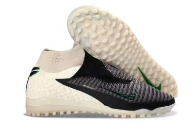 Nike Phantom 6 Elite High TF Artificial Turf Soccer Shoes - Black/Charcoal Grey/White