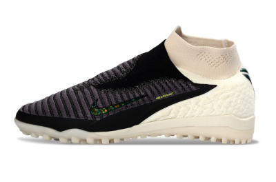 Nike Phantom 6 Elite High TF Artificial Turf Soccer Shoes - Black/Charcoal Grey/White