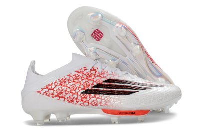 Adidas F50+ Elite Lightstrike Pro FG Firm Ground Soccer Cleats - White/Crimson Red/Black