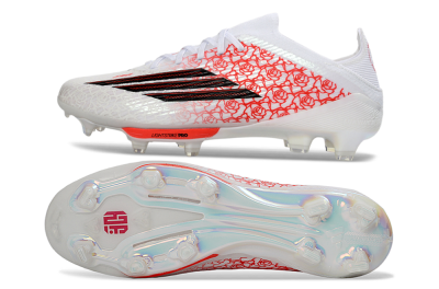Adidas F50+ Elite Lightstrike Pro FG Firm Ground Soccer Cleats - White/Crimson Red/Black