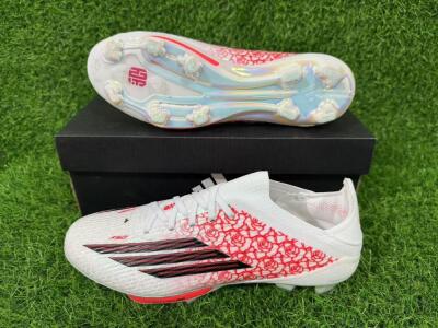 Adidas F50+ Elite Lightstrike Pro FG Firm Ground Soccer Cleats - White/Crimson Red/Black