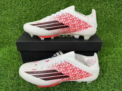 Adidas F50+ Elite Lightstrike Pro FG Firm Ground Soccer Cleats - White/Crimson Red/Black