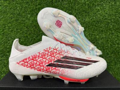 Adidas F50+ Elite Lightstrike Pro FG Firm Ground Soccer Cleats - White/Crimson Red/Black