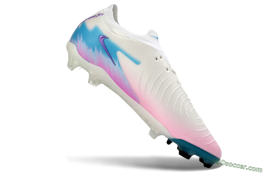 Nike Phantom GX 2 Elite FG Firm Ground Soccer Cleats - White/Aqua Sky/Pink Bliss 4