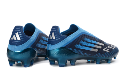 Adidas F50 Elite Laceless FG Firm Ground Soccer Cleats - Blue/Sky Blue/Navy Blue