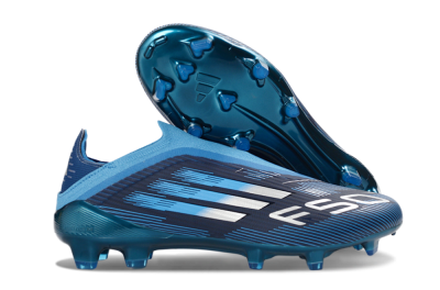 Adidas F50 Elite Laceless FG Firm Ground Soccer Cleats - Blue/Sky Blue/Navy Blue