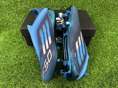 Adidas F50 Elite Laceless FG Firm Ground Soccer Cleats - Blue/Sky Blue/Navy Blue